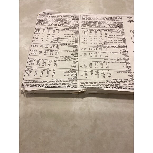 Vtg Mccalls 3495 Liz Claiborne Pleated Pant Top Skirt 1987 Uncut Complete FF 14 - Picture 7 of 10